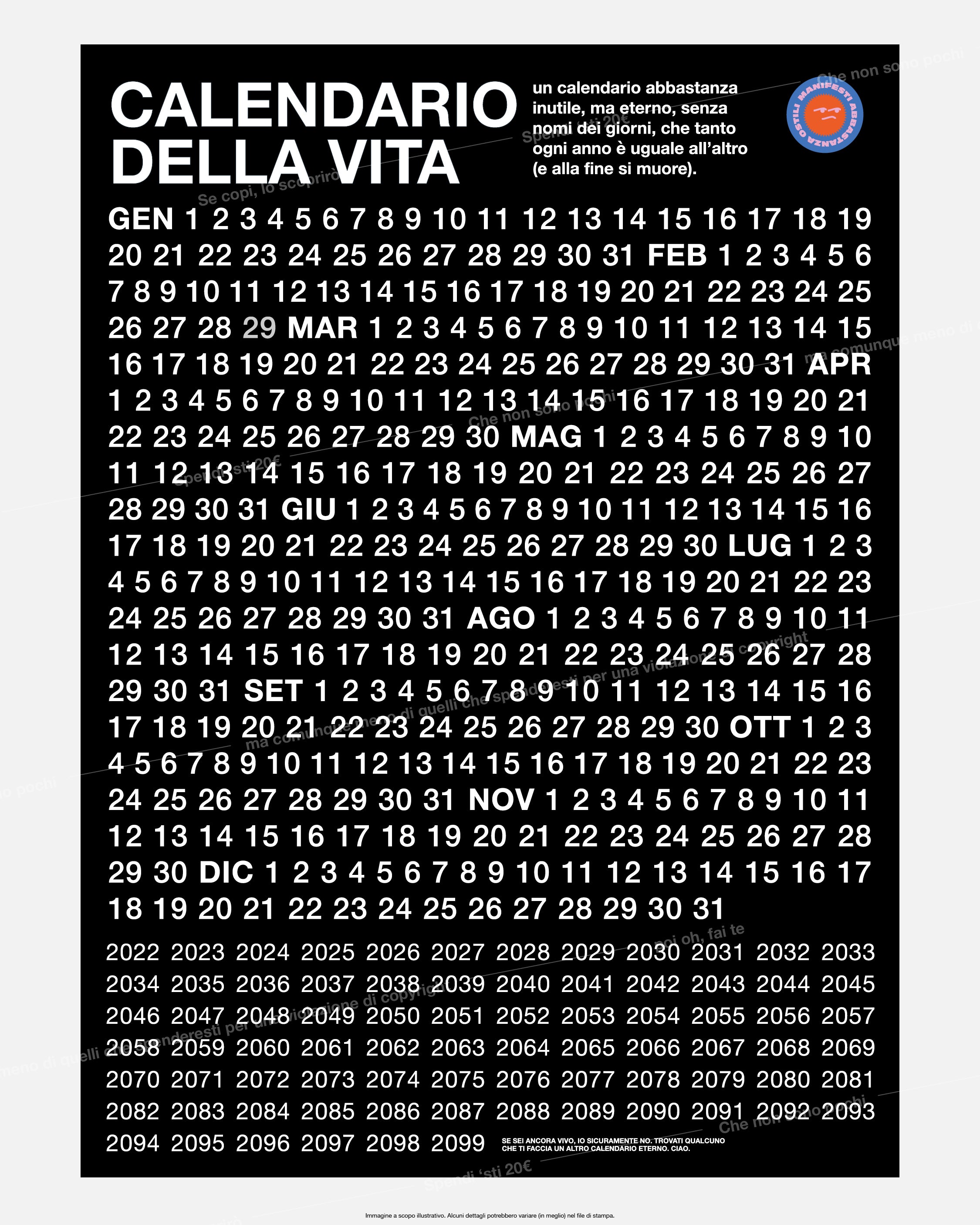 📆 Calendario della vita finché non finisce