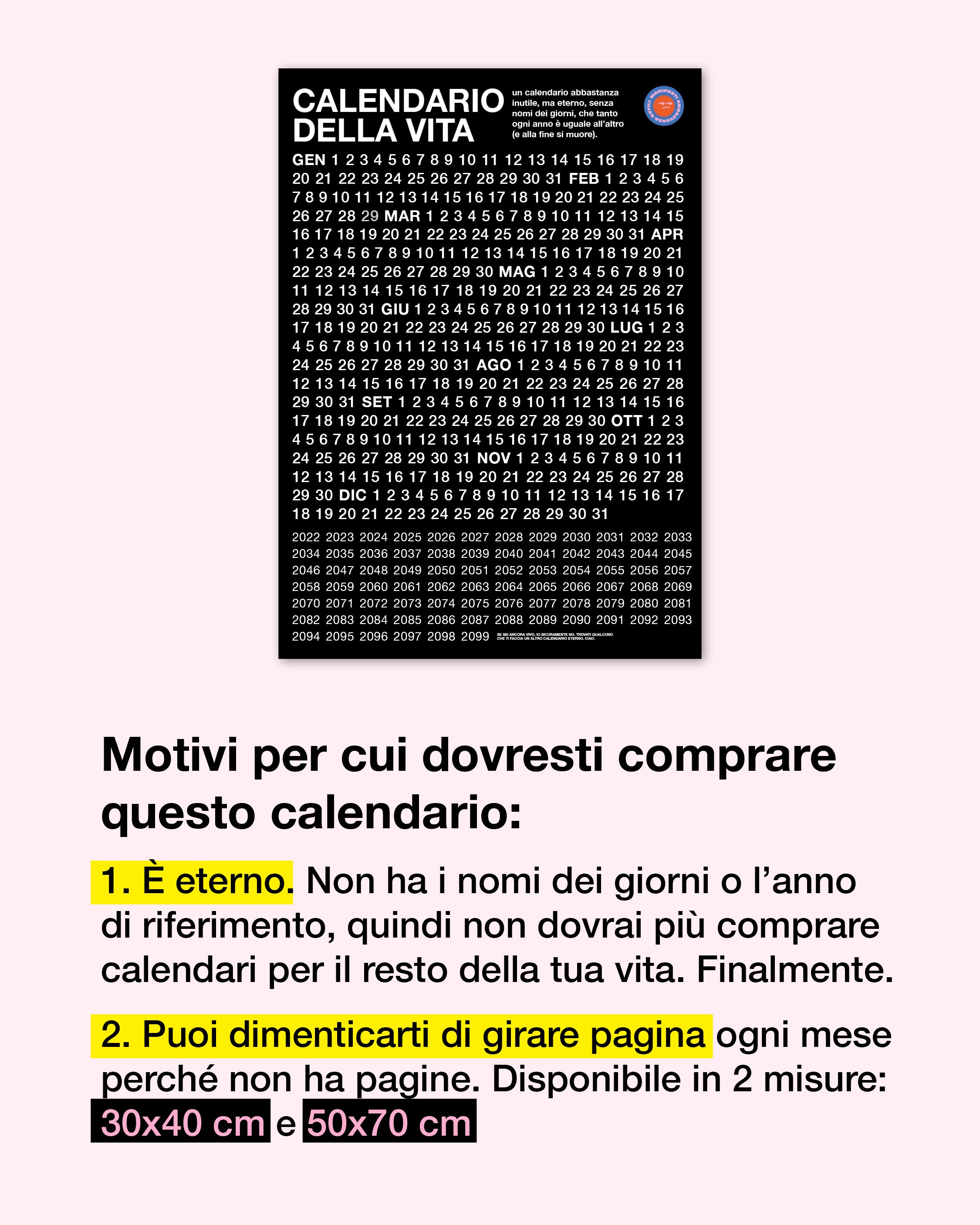 📆 Calendario della vita finché non finisce