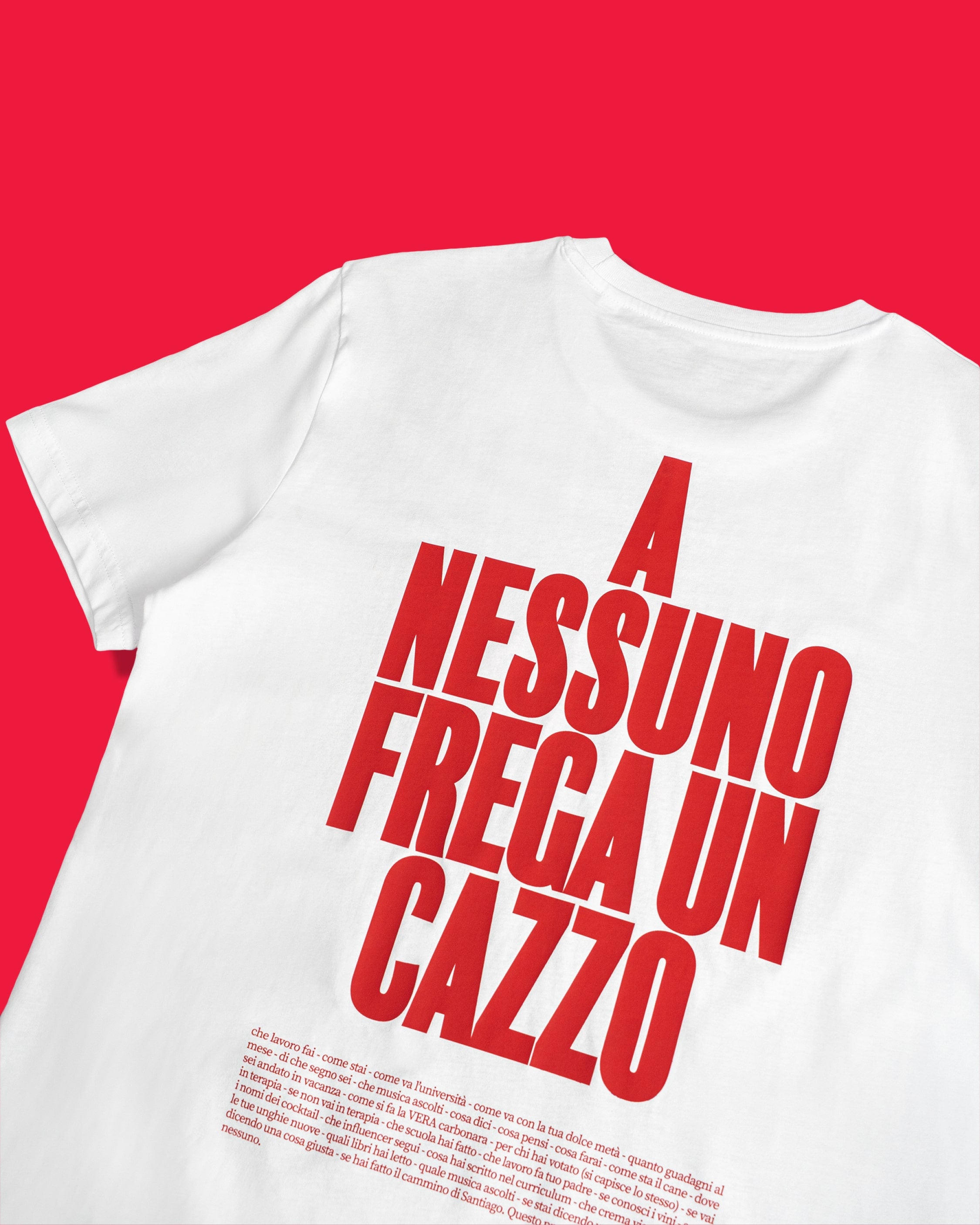 Maglietta A nessuno frega un cazzo ⚪️