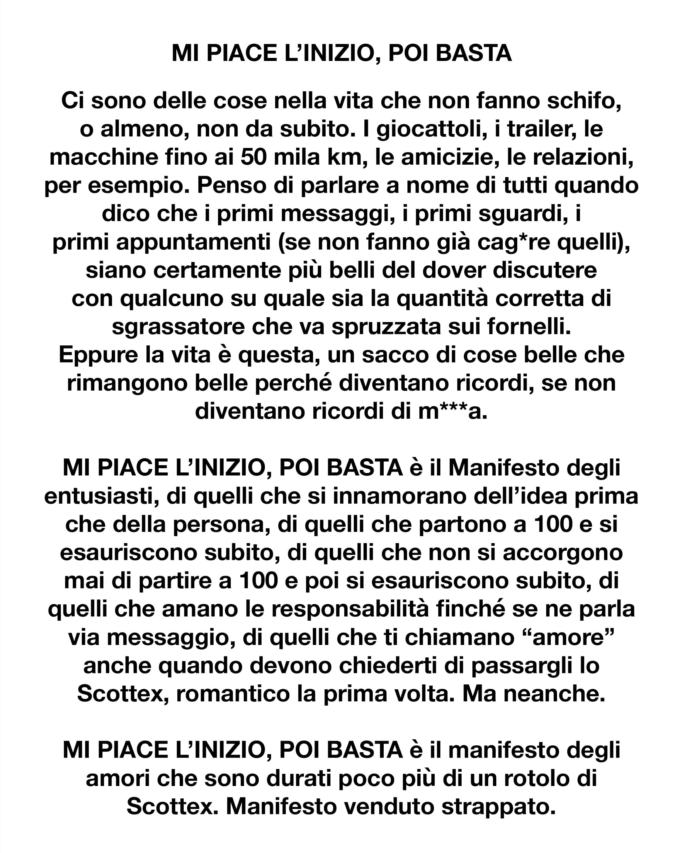 Mi piace l'inizio, poi basta