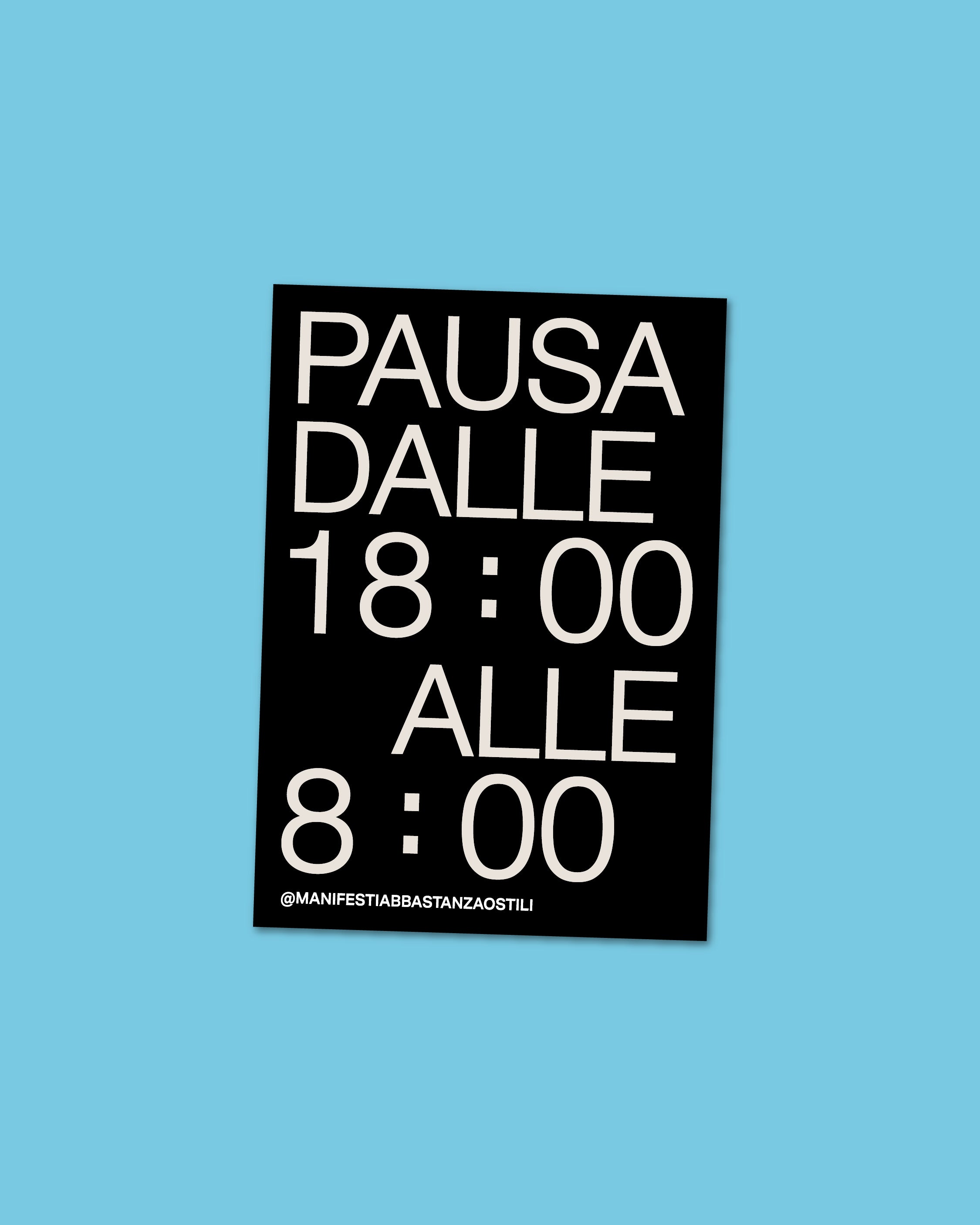 Adesivo - Pausa dalle