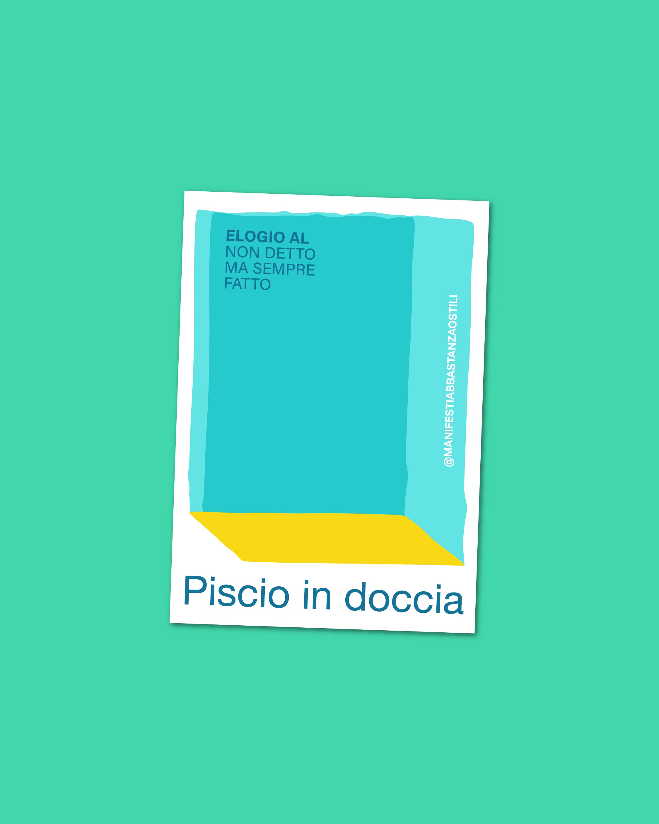 Adesivo - Piscio in doccia