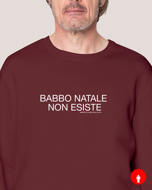 Felpa 🟥 - Babbo natale non esiste [Bordeaux]